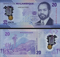 *20 Meticias Mozambik 2024, polymer P155a UNC - Kliknutím na obrázok zatvorte -